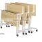 latest modern design moving folding frame table with wooden top