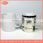 ceramic souvenir mug 11oz promotion white porcelain coffee mug coated five colors pearl glazed, design can be custom