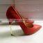 Women's fashion high heels gold metal high heel pumps shoes brand high heels