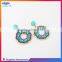 Multicolor fashion women's zircon and alloy drop earrings