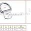 Stainless Steel AISI 304 316 Dee Ring Handbag Hardware Accessories Produced in China Manufacturer