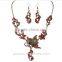 Fashion Vintage Butterfly Jewelry Sets Shining Crystal Choker Necklaces Earrings