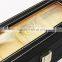 New Men Wrist Watch Display Storage Organizer Box Container 5 Cell Black Leather Glass Top Box