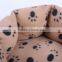 Cuddle Pet Dog Bed Brown Color With Paw Print