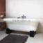 classic dual freestanding cast iron bath tub with wooden stand