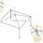 Factory Supply Pagoda Tent Galvanized Steel Parts