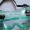 2016 soft economical safety goggles green safety goggles with 4 holes medical safety goggles for eyes protection