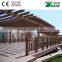 Durable WPC pergola, beams, posts, steel insert, CE , SGS certified