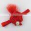 2015 new beautiful baby girl headband elastic baby headband with feather