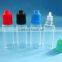 new deaign 20ml PET dropper bottle with child proof lid, plastic clear e-liquid bottle