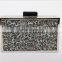 China special shinning sequin fabric and metal frame lady clutch evening bag