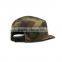China factory fashionable uniform army cap custom fabric flat top camouflage 5 panel military cotton cap