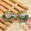 New arrival 200 pcs Antique Green color DIY necklace pendants high quality zinc alloy plated jewelry accessory round Charms A739