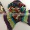 Vintage Tweed Design Multi-Color Mohair & Wool Scarf Made In China