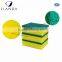 Efficient Cleaning Sponge Pad, Custom Polybag Package Abrasive Cleaning Glove Grab Scouring Pad For Dish