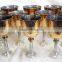 one set 7pcs or 12pcs pure gold quartz crystal singing Grail bowl with handle or stand