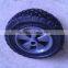 6x1.5 plastic rims and solid rubber wheels with diamond pattern