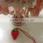 Custom design 190T polyester foldable bag,folded nylon shopping bag,strawberry bag