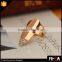 18k Gold Plated Cz Finger Nail Ring For Party Girls