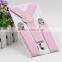 Pink new High Quality Boys and Girl Clip-on Elastic Braces Kids Baby Suspenders Children Accessories A10529