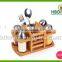 2016 Best Selling Premium Custom Made Glass Bottle Spice Rack Set,salt and Pepper Shakers