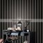 black striped non woven fabric wallpaper with eco-friendly material