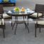ZT-1008CT kd design aluminum wicker dining table set for sale