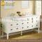 Modern White Bathroom Vanity Double Sinks with Carrara Marble Top