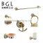 No.11800 Modern design Zinc alloy Gold finishing Wall mounted Ceramic Bathroom accessory set