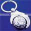 custom round earth piece in the middle keychain