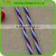 pp drinking straw with three colors spiral