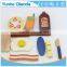 Fun durable wooden food set for years of play wooden breakfast set Solid Wood Version