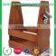 eco-friendly solid wood antique Wooden Holder Carrier wooden bottle caddy for sale