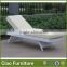 All-weather outdoor patio synthetic rattan chaise lounge chair