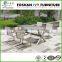 New arrival 2015 stainless steel dinning table with glass outdoor