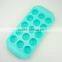 cute 15 cup round chocolate shape silicone ice maker factory in shenzhen China