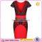 Women's Fashion Lace Splicing Pencil Mini Bodycon Dress