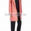 Customized Lady Apparel Black Cotton Blend Snap-front Raincoat(DQM033C)