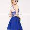 New summer A-line sleeveless lace hollow spaghetti strap latest fashion dresses design