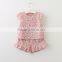 2017 Online wholesale baby clothes girls lace clothing set for summer