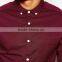 Mens Skinny High-end Shirt In Burgundy Twill Dri Fit Shirt