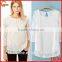 Elegant White Basic Woman Blouse Fashion Sheer Crochet Lace Blouse 2015