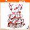Adorable Flower Print Baby Girl's Wedding Dress With Floor Length