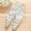 2017 new arrival high waist organic cotton baby pants