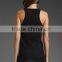 Narrow Racer Back Tank Tops in Black