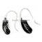 Copper Earring Wire Hooks Leaf Antique Silver 3cm x 1.4cm