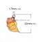 Zinc Based Alloy Butterfly Wing Charms Gold Plated Yellow Enamel