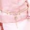 Lady Fashion Rhinestone Gold Waist Chain Owl Metal Fancy Belts Wholesale