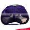 Plaid Fabric Baseball Cap With Colourful Word Flat Embroidery Women's High Profile Trucker Hat