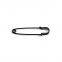 Black painted big garment brooch safety pin 3 inch length